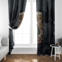 French Bulldog Tiny Body Major Attitude Window Curtain Urban Streetwear Cool Frenchie Mascot Art