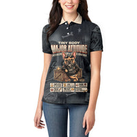 French Bulldog Tiny Body Major Attitude Women Polo Shirt Urban Streetwear Cool Frenchie Mascot Art