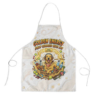 Powered By Golden Energy Apron Golden Retriever In Toy Retro Comic Crate Art