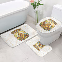 Powered By Golden Energy Bathroom Set Golden Retriever In Toy Retro Comic Crate Art