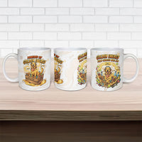 Powered By Golden Energy Ceramic Mug Golden Retriever In Toy Retro Comic Crate Art