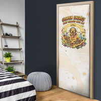 Powered By Golden Energy Door Cover Golden Retriever In Toy Retro Comic Crate Art
