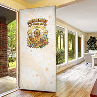 Powered By Golden Energy Door Cover Golden Retriever In Toy Retro Comic Crate Art