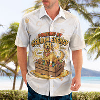 Powered By Golden Energy Hawaiian Shirt Golden Retriever In Toy Retro Comic Crate Art