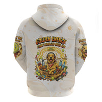 Powered By Golden Energy Hoodie Golden Retriever In Toy Retro Comic Crate Art