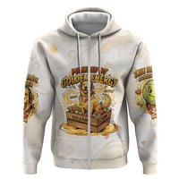 Powered By Golden Energy Hoodie Golden Retriever In Toy Retro Comic Crate Art