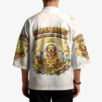 Powered By Golden Energy Kimono Golden Retriever In Toy Retro Comic Crate Art