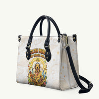 Powered By Golden Energy Leather Bag Golden Retriever In Toy Retro Comic Crate Art