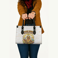Powered By Golden Energy Leather Bag Golden Retriever In Toy Retro Comic Crate Art