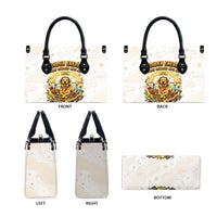 Powered By Golden Energy Leather Bag Golden Retriever In Toy Retro Comic Crate Art