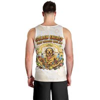 Powered By Golden Energy Men Tank Top Golden Retriever In Toy Retro Comic Crate Art