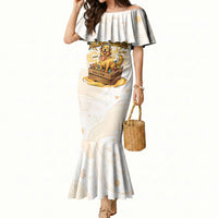 Powered By Golden Energy Mermaid Dress Golden Retriever In Toy Retro Comic Crate Art