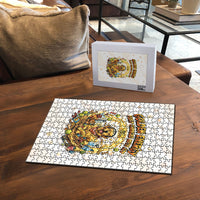 Powered By Golden Energy Puzzle Golden Retriever In Toy Retro Comic Crate Art