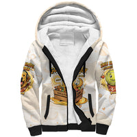 Powered By Golden Energy Sherpa Hoodie Golden Retriever In Toy Retro Comic Crate Art