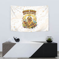 Powered By Golden Energy Tapestry Golden Retriever In Toy Retro Comic Crate Art
