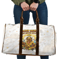 Powered By Golden Energy Travel Bag Golden Retriever In Toy Retro Comic Crate Art