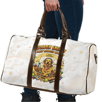 Powered By Golden Energy Travel Bag Golden Retriever In Toy Retro Comic Crate Art
