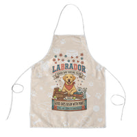 Labrador Good Days Start With A Lab Apron Retro Cute Yellow Lab Paws And Tennis Balls