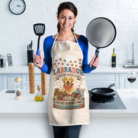 Labrador Good Days Start With A Lab Apron Retro Cute Yellow Lab Paws And Tennis Balls
