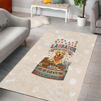 Labrador Good Days Start With A Lab Area Rug Retro Cute Yellow Lab Paws And Tennis Balls