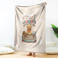 Labrador Good Days Start With A Lab Blanket Retro Cute Yellow Lab Paws And Tennis Balls