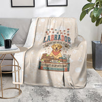 Labrador Good Days Start With A Lab Blanket Retro Cute Yellow Lab Paws And Tennis Balls