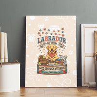 Labrador Good Days Start With A Lab Canvas Wall Art Retro Cute Yellow Lab Paws And Tennis Balls