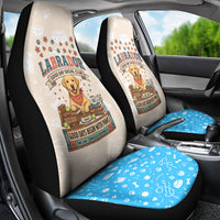 Labrador Good Days Start With A Lab Car Seat Cover Retro Cute Yellow Lab Paws And Tennis Balls
