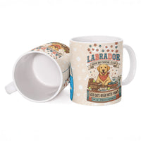 Labrador Good Days Start With A Lab Ceramic Mug Retro Cute Yellow Lab Paws And Tennis Balls