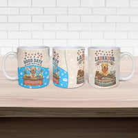 Labrador Good Days Start With A Lab Ceramic Mug Retro Cute Yellow Lab Paws And Tennis Balls