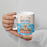Labrador Good Days Start With A Lab Ceramic Mug Retro Cute Yellow Lab Paws And Tennis Balls