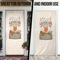 Labrador Good Days Start With A Lab Door Cover Retro Cute Yellow Lab Paws And Tennis Balls