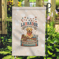 Labrador Good Days Start With A Lab Garden Flag Retro Cute Yellow Lab Paws And Tennis Balls