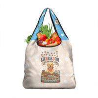 Labrador Good Days Start With A Lab Grocery Bag Retro Cute Yellow Lab Paws And Tennis Balls