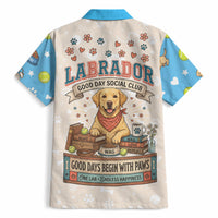 Labrador Good Days Start With A Lab Hawaiian Shirt Retro Cute Yellow Lab Paws And Tennis Balls