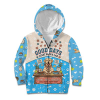 Labrador Good Days Start With A Lab Kid Hoodie Retro Cute Yellow Lab Paws And Tennis Balls