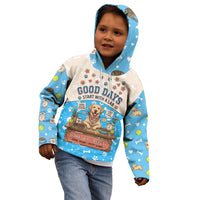 Labrador Good Days Start With A Lab Kid Hoodie Retro Cute Yellow Lab Paws And Tennis Balls