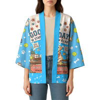 Labrador Good Days Start With A Lab Kimono Retro Cute Yellow Lab Paws And Tennis Balls