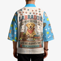 Labrador Good Days Start With A Lab Kimono Retro Cute Yellow Lab Paws And Tennis Balls
