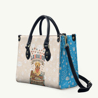 Labrador Good Days Start With A Lab Leather Bag Retro Cute Yellow Lab Paws And Tennis Balls