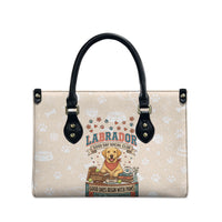 Labrador Good Days Start With A Lab Leather Bag Retro Cute Yellow Lab Paws And Tennis Balls
