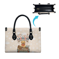 Labrador Good Days Start With A Lab Leather Bag Retro Cute Yellow Lab Paws And Tennis Balls