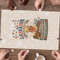 Labrador Good Days Start With A Lab Puzzle Retro Cute Yellow Lab Paws And Tennis Balls