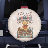 Labrador Good Days Start With A Lab Spare Tire Cover Retro Cute Yellow Lab Paws And Tennis Balls