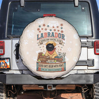 Labrador Good Days Start With A Lab Spare Tire Cover Retro Cute Yellow Lab Paws And Tennis Balls