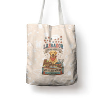 Labrador Good Days Start With A Lab Tote Bag Retro Cute Yellow Lab Paws And Tennis Balls