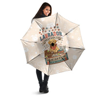 Labrador Good Days Start With A Lab Umbrella Retro Cute Yellow Lab Paws And Tennis Balls