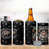 Jimothy The Raccoon 4 in 1 Can Cooler Tumbler Vintage Raccoon Small Frame Big Heart