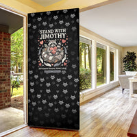 Jimothy The Raccoon Door Cover Vintage Raccoon Small Frame Big Heart