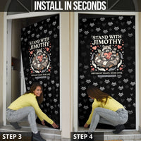 Jimothy The Raccoon Door Cover Vintage Raccoon Small Frame Big Heart